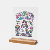 Licorne Paix Amour Pose Licorne Fond Blanc S (Angle)