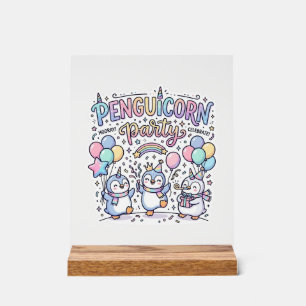 Licorne Penguicorn Fête Vecteur Premium Vector Des