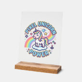 Licorne Pixel Licorne Puissance Conception Graphiq (Angle)