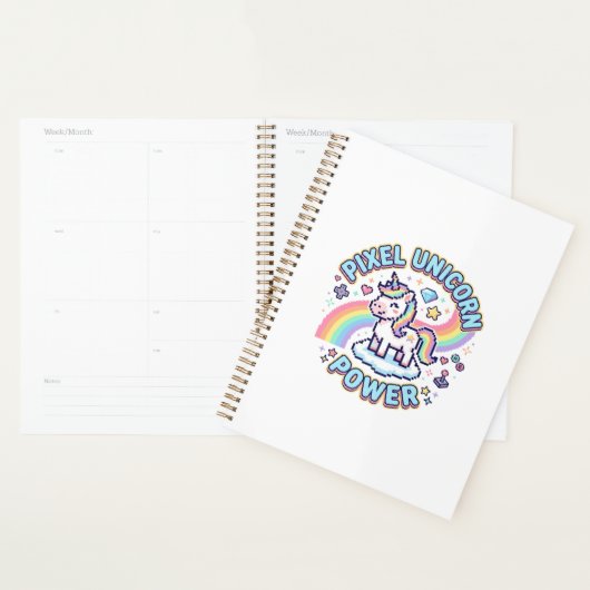 Licorne Pixel Licorne Puissance Conception Graphiq (Devant avec enveloppe)
