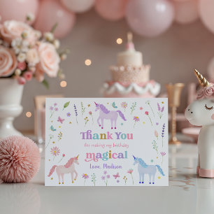 Licorne Prairie Rose Pastel Or Merci