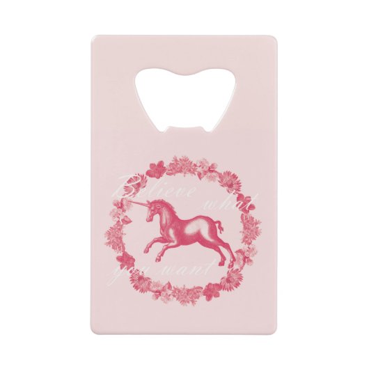 Licorne rose et fleurs (Devant)