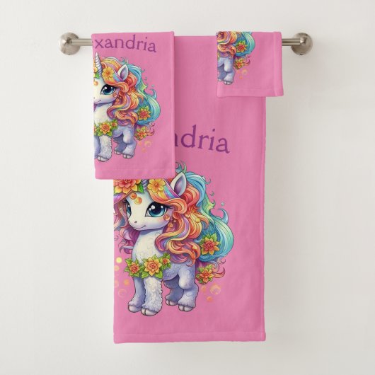 Licorne Rose Personnalisée (En situation)