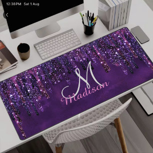 Licorne rose violet mignonne avec gouttes de paill