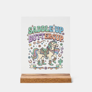 Licorne Sellez Buttercup Kawaii Typographie Desi