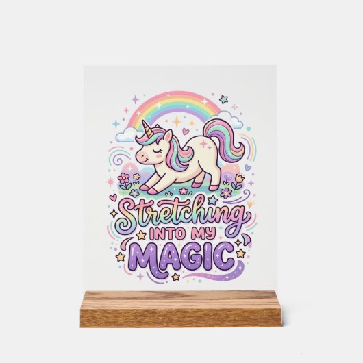 Licorne s'étirant dans ma typographie audacieuse m (Recto)