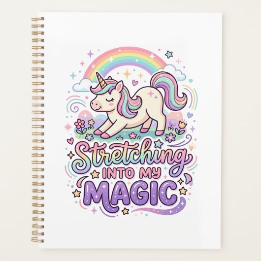 Licorne s'étirant dans ma typographie audacieuse m (Devant)