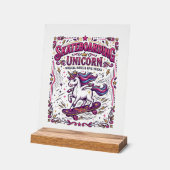Licorne skateboard Licorne élégant fond blanc (Angle)