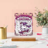 Licorne skateboard Licorne élégant fond blanc (Mariage)
