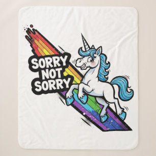 Licorne Sorry Not Sorry Plaid Sherpa