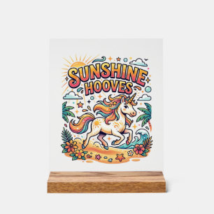 Licorne Sunshine Sabots Autocollant Commercial et 