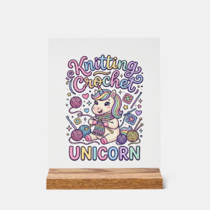 Licorne Tricot Crochet Licorne Charmant Fond Blanc