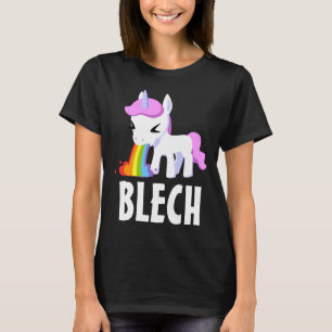 Licorne vomit arc-en-ciel T-shirt drôle foncé