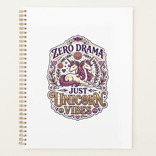 Licorne Zéro Drame Juste Licorne Vibes Élégant Bla (Devant)