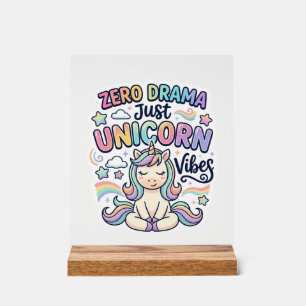 Licorne Zéro Drame Juste Licorne Vibes Gras Typogr