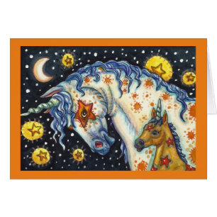 LICORNES D'HALLOWEEN, STAR HORSE & COLT CARTE DE F