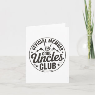 Lid Cool Ooms Club Grappige Oom Vaderdag  Kaart