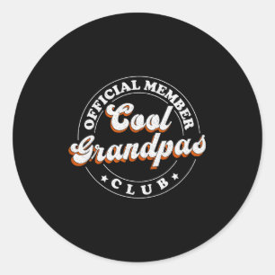 Lid Cool Opa's Club Voor Nieuwe Grootvader Ronde Sticker