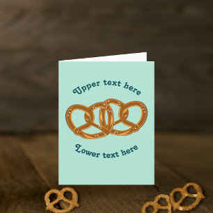 Lid geworden Pretzels met jouw tekst - broodthema Bedankkaart