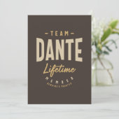 Lid Team Dante op Maat Naam Kaart (Staand voorkant)
