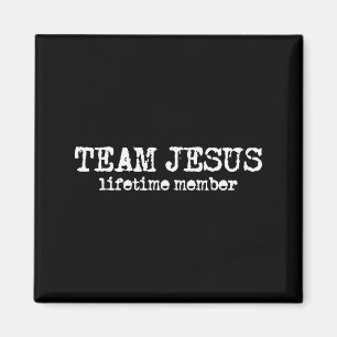 Lid Team Jezus Minimalist Geloof Bijbel Christelij Magneet