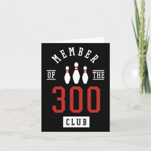 Lid van de 300 Club Bowling Byll Strike Pins Kaart