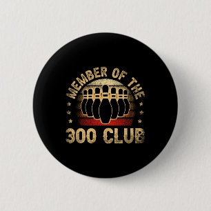Lid van de 300 club voor een Bowler Bowling Ronde Button 5,7 Cm