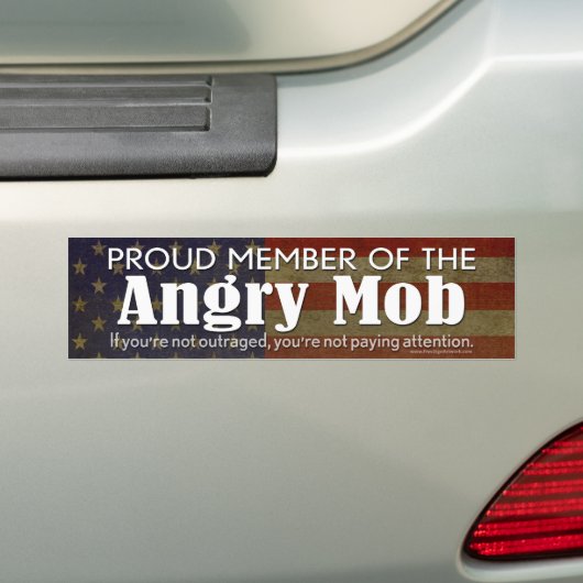 lid van de Angry Mob Bumpersticker (Op auto)