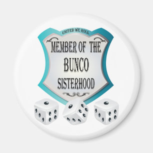 lid van de bunco sisterhood dice magnet magneet