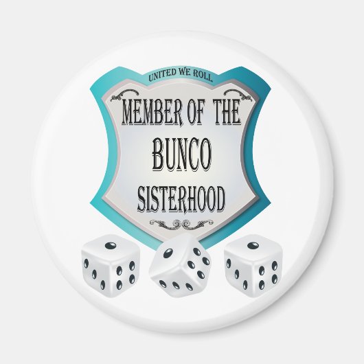 Lid van de Bunco Zusterschap Dice Magnet Magneet (Voorkant)