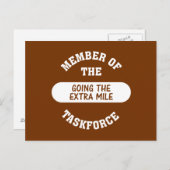 Lid van de Extra Mile Task Force Briefkaart (Voorkant / Achterkant)