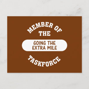 Lid van de Extra Mile Task Force Briefkaart