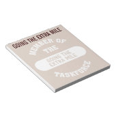 Lid van de Extra Mile Task Force Notitieblok (Schuin)