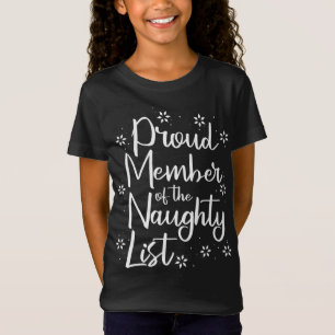 lid van de Naughty List, met kerstcadeautjes, X-Ma T-shirt