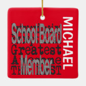 Lid van de schoolraad: Extraordinaire CUSTOM Keramisch Ornament (Achterkant)