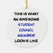 lid van de studentenraad , geweldige keramisch ornament (Voorkant)