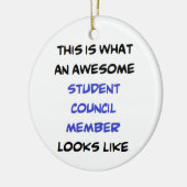 lid van de studentenraad , geweldige keramisch ornament (Links)