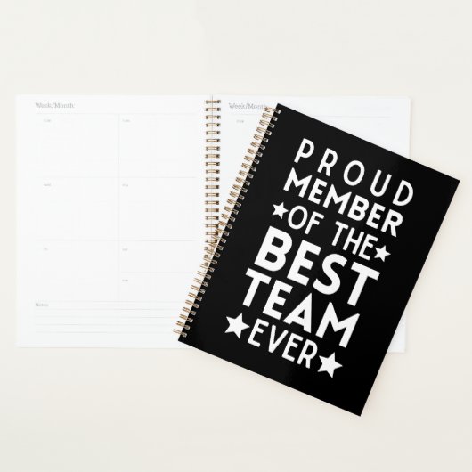 lid van het beste team ooit planner (Display)