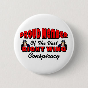 lid van het meest rechtse misdaadcomplot ronde button 5,7 cm