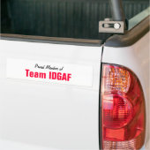 lid van team IDGAF Bumpersticker (Op Truck)