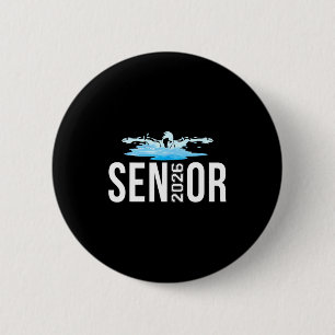 Lid zwemteam klas 2026 zwemmer ronde button 5,7 cm