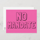 L'idée de Trump d'une carte postale sans mandat (Devant / Derrière)