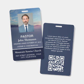 Lidmaatschap Blauwe Kerk Clergy ID Badge