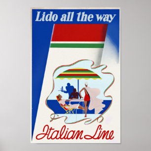 Lido helemaal onderweg ~ Italiaanse lijn Poster