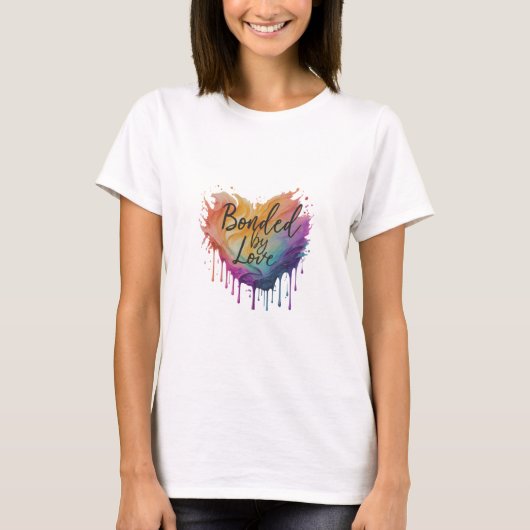 lié avec l'amour T-shirt (Devant)