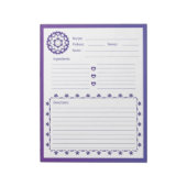 Lié par Love Recette Bloc-notes - Bleu (Tourné)