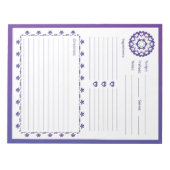 Lié par Love Recette Bloc-notes - Bleu (Devant)