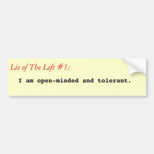 Lie van de linkerbumpersticker #1 bumpersticker