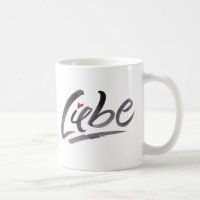 Liebe Love Hertz Duits Duitsland Brush Lettering