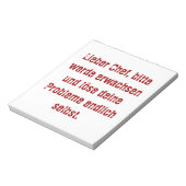 "Lieber Chef, bitte werde erwachsen..." Notitieblok (Gedraaid)